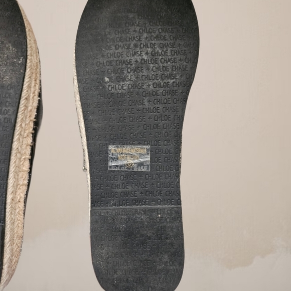 CHASE & CHLOE Sierra Black Espadrilles Slip On Loafers(AS IS) - Picture 4 of 6